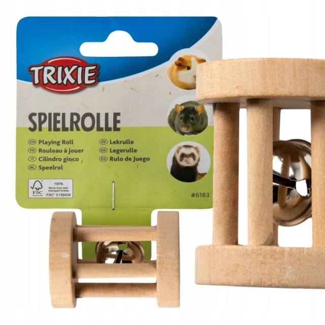 Іграшка дерев'яна роликова для гризунів Trixie 3,5x5 см (4011905061832)