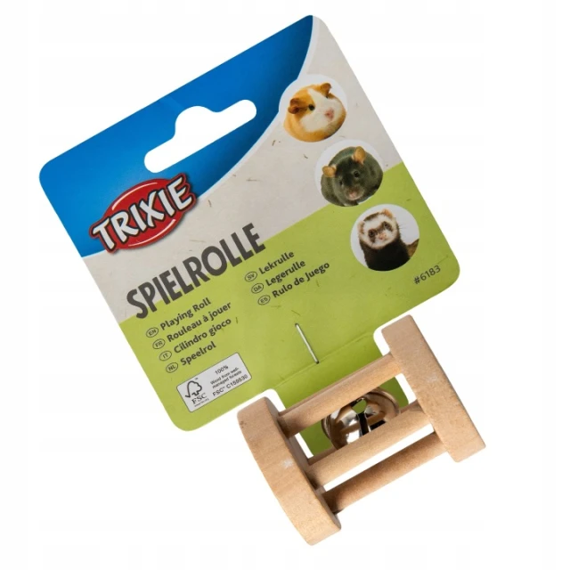 Іграшка дерев'яна роликова для гризунів Trixie 3,5x5 см (4011905061832)