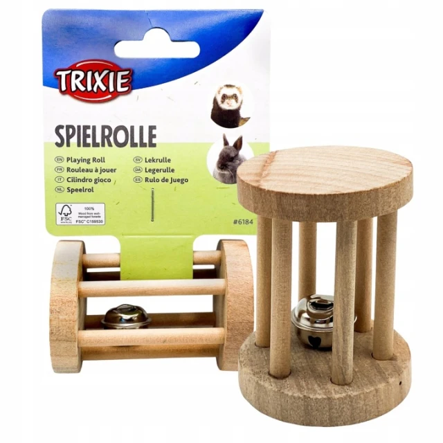 Іграшка дерев'яна роликова для кроликів Trixie 5x7 см (4011905061849)