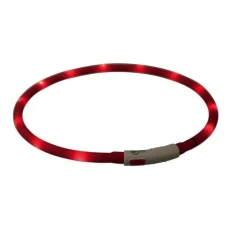 Нашийник світлодіодний Trixie USB силіконовий XS-XL 70 см / 10 мм Red (4011905126432)