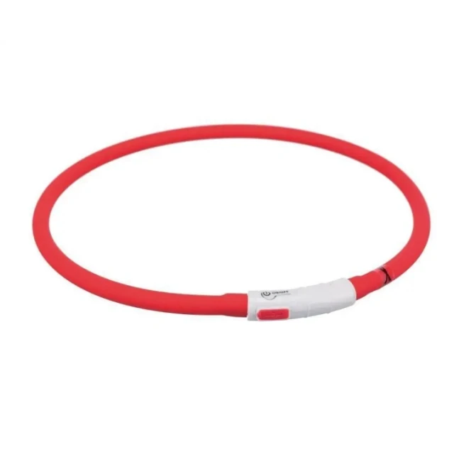 Ошейник светодиодный Trixie USB силиконовый XS-XL 70 см / 10 мм Red (4011905126432)