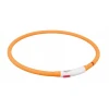 Нашийник світлодіодний Trixie USB силіконовий XS-XL 70 см/10 мм Orange (4011905126463)