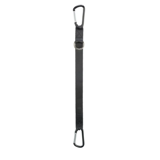 Ремінець з карабінами до ременя безпеки Trixie XS-S 30 см/25 мм Black (4011905127743)