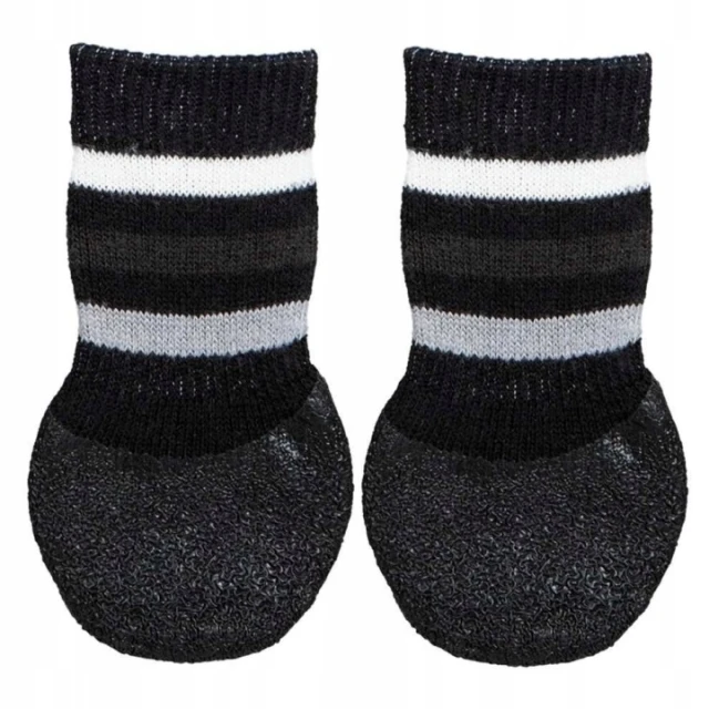 Шкарпетки для собак Trixie протиковзні S/M Black 2 шт (4011905195223)