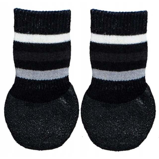 Шкарпетки для собак Trixie протиковзні S/M Black 2 шт (4011905195223)