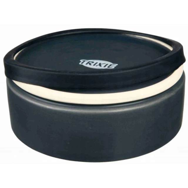 Миска керамічна з гумовою основою Trixie 0,75 л Black/Yellow (4011905247786)