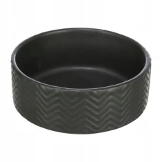 Миска керамічна для собак і котів Trixie 0,4 л 13 см Black (4011905250205)