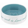 Миска Trixie PetsHome керамическая 0,8 л 16 см White/Light Blue (4011905250519)