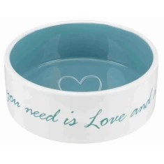 Миска Trixie PetsHome керамическая 0,8 л 16 см White/Light Blue (4011905250519)