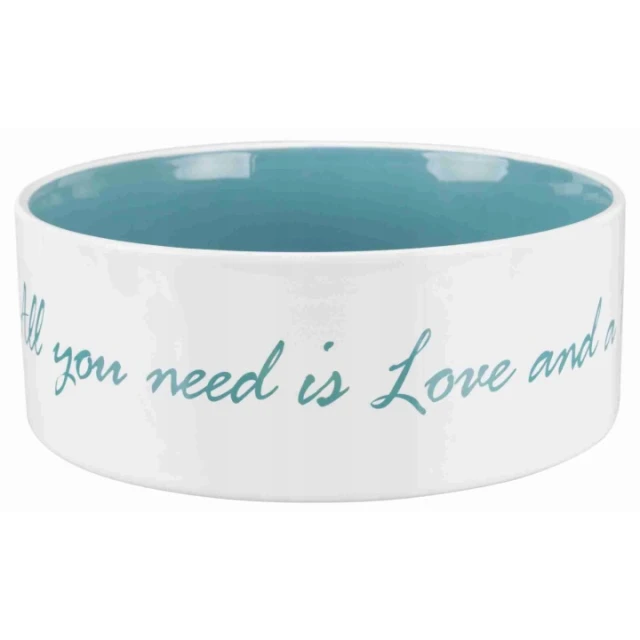 Миска Trixie PetsHome керамическая 0,8 л 16 см White/Light Blue (4011905250519)