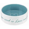 Миска Trixie PetsHome керамічна 1,4 л 20 см Cream/Light Blue (4011905250526)