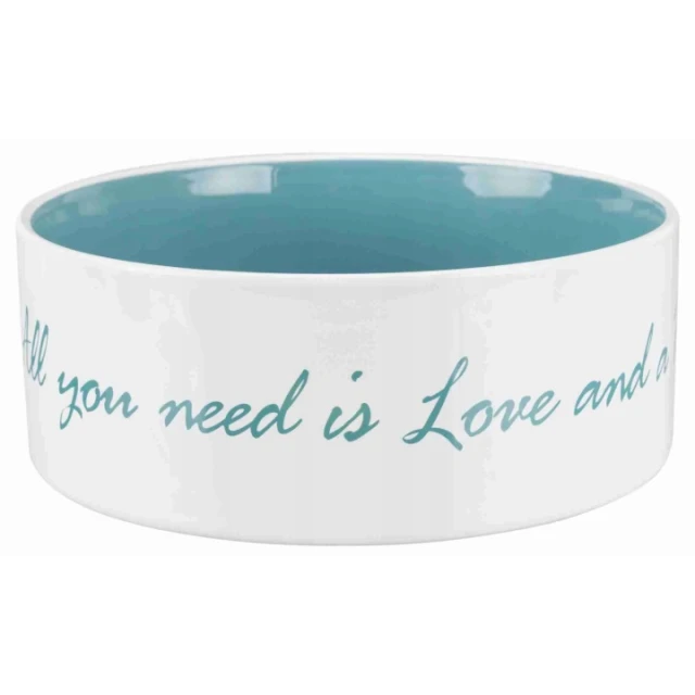 Миска Trixie PetsHome керамічна 1,4 л 20 см Cream/Light Blue (4011905250526)