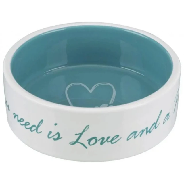 Миска Trixie PetsHome керамічна 1,4 л 20 см Cream/Light Blue (4011905250526)