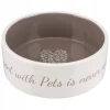 Миска Trixie PetsHome керамічна 0,8 л 16 см Cream/Grey (4011905250540)