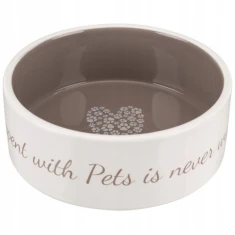 Миска Trixie PetsHome керамическая 0,8 л 16 см Cream/Grey (4011905250540)