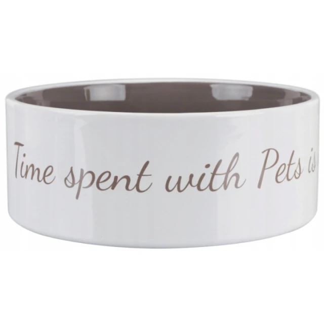 Миска Trixie PetsHome керамічна 0,8 л 16 см Cream/Grey (4011905250540)