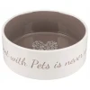 Миска Trixie PetsHome керамічна 1,4 л 20 см Cream/Grey (4011905250557)