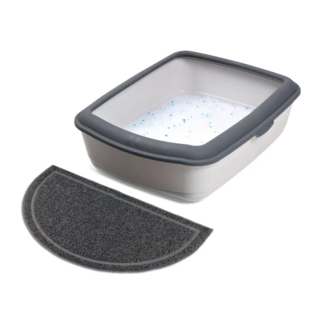 Килимок під туалет для котів Trixie ПВХ 59 x 35 см Grey (4011905403861)