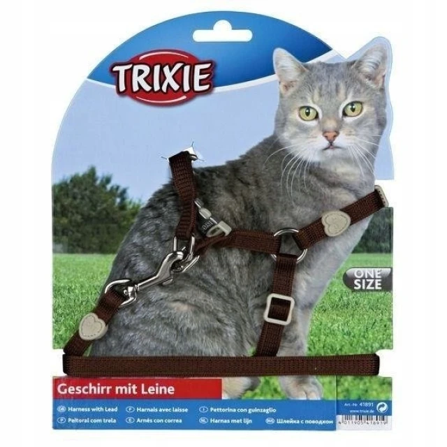 Шлейка для котів Trixie Premium 26–37 см з верхнім застібанням (4011905418919)