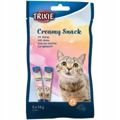 Ласощі для котів Trixie Creamy Snack з тунцем і креветками 5 шт x 14 г (4011905426822)
