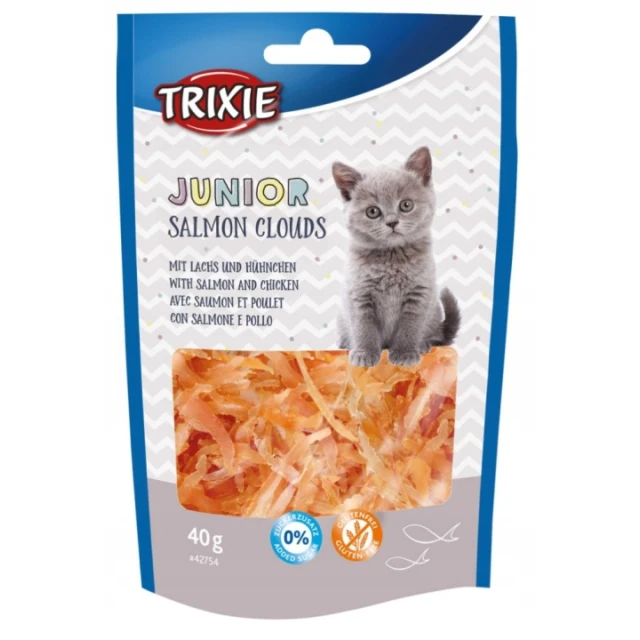 Ласощі для кошенят Trixie Junior Salmon Clouds з лососем 40 г (4011905427546)