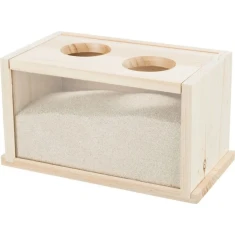 Купалка для миші та хом'яків дерев'яна зі склом Trixie 20x12x12 см (4011905630045)