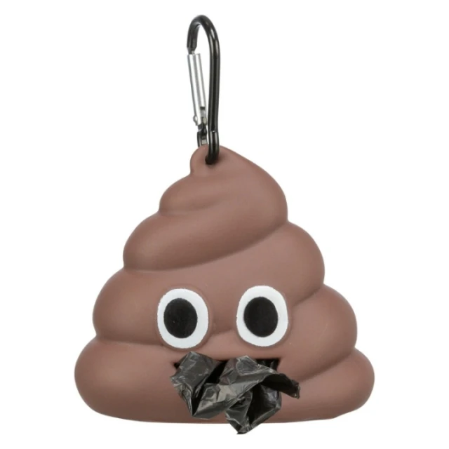 Контейнер для пакетів для прибирання Trixie Poop emoji Brown (4011905692432)