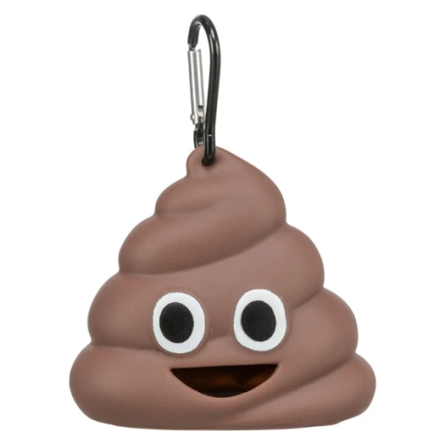 Контейнер для пакетів для прибирання Trixie Poop emoji Brown (4011905692432)