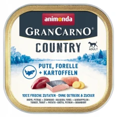 Вологий корм для собак Animonda GranCarno Country з індичкою, фореллю та картоплею 150 г (4017721823517)