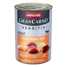 Вологий корм для собак Animonda GranCarno Sensitive з куркою та рисом 400 г (4017721824453)