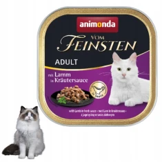Вологий корм для котів Animonda animanda Adult беззерновий з ягням і зеленню 100 г (4017721830454)