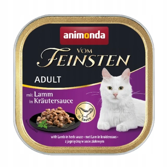 Вологий корм для котів Animonda animanda Adult беззерновий з ягням і зеленню 100 г (4017721830454)