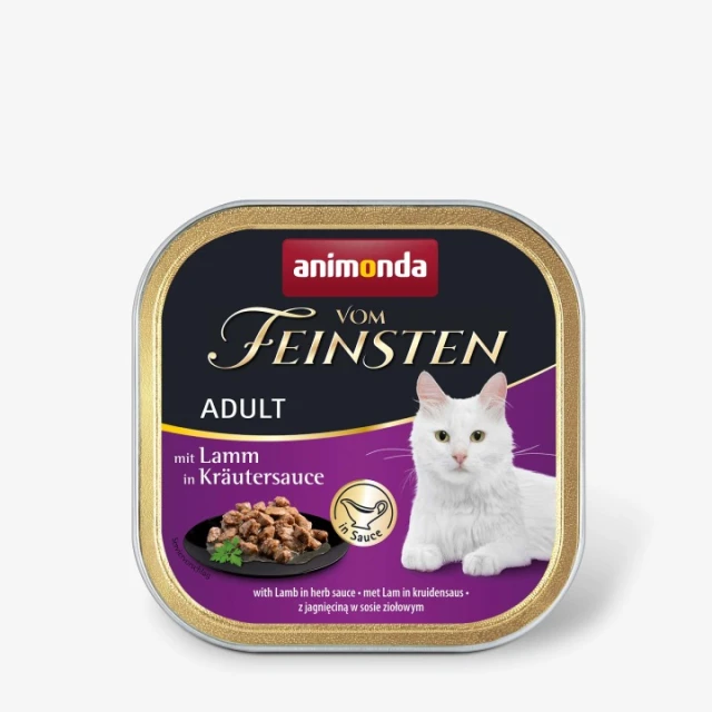 Вологий корм для котів Animonda animanda Adult беззерновий з ягням і зеленню 100 г (4017721830454)