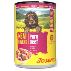 Вологий корм для собак Josera Meat Lovers Pure Junior з яловичиною 400 г (4032254797838)