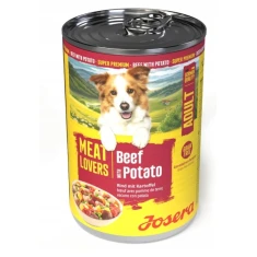 Вологий корм для собак Josera Meat Lovers Menu з яловичиною та картоплею 400 г (4032254798118)