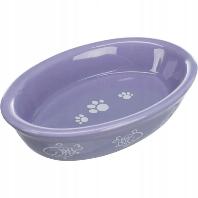 Миска керамічна для котів Trixie овальна 0,2 л 15x10 см (4047974244951)