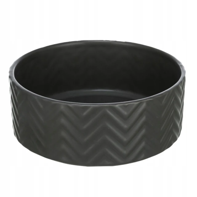 Миска керамічна для собак і котів Trixie 0,49 л 16 см Black (4047974250211)