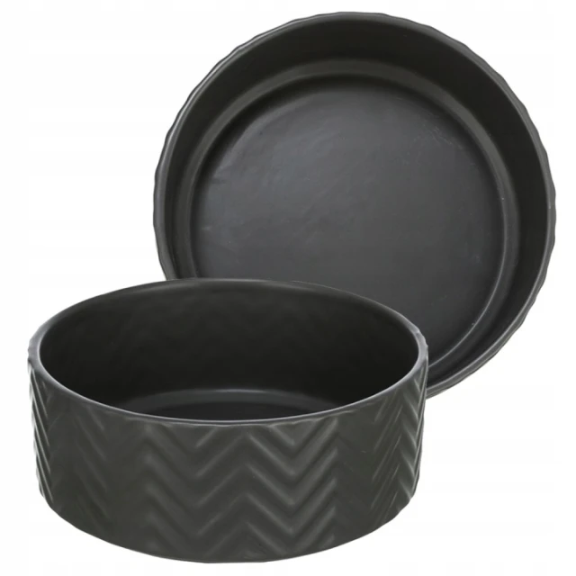 Миска керамічна для собак і котів Trixie 0,49 л 16 см Black (4047974250211)