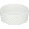 Миска керамічна з тисненим візерунком Trixie 0,9 л 16 см White (4047974250242)