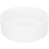 Миска керамічна з тисненим візерунком Trixie 0,9 л 16 см White (4047974250242)