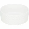 Миска керамічна з тисненим візерунком Trixie 0,9 л 16 см White (4047974250242)