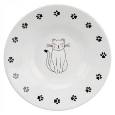 Миска керамічна для котів Trixie короткомордих порід 15 см White (4057589246516)