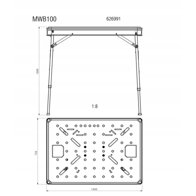 Багатофункціональний стіл Metabo MWB 100 (4061792253582)