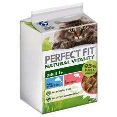 Вологий корм для котів Perfect Fit Adult з лососем та океанічною рибою в соусі 6 шт x 50 г (4770608259617)