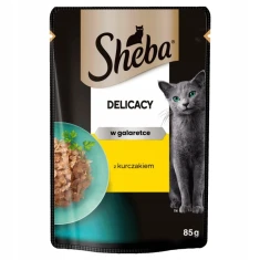 Вологий корм для котів Sheba Delicacy з куркою в желе 85 г (4770608264451)