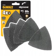 Сітка шліфувальна з липучкою DeWALT 93x93x93 мм P80 5 шт (5035048024140)