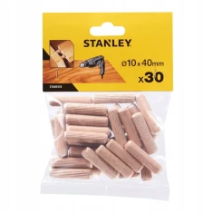 Кілок меблевий Stanley 10 мм x 40 мм дерев'яний 30 шт (5035048371718)