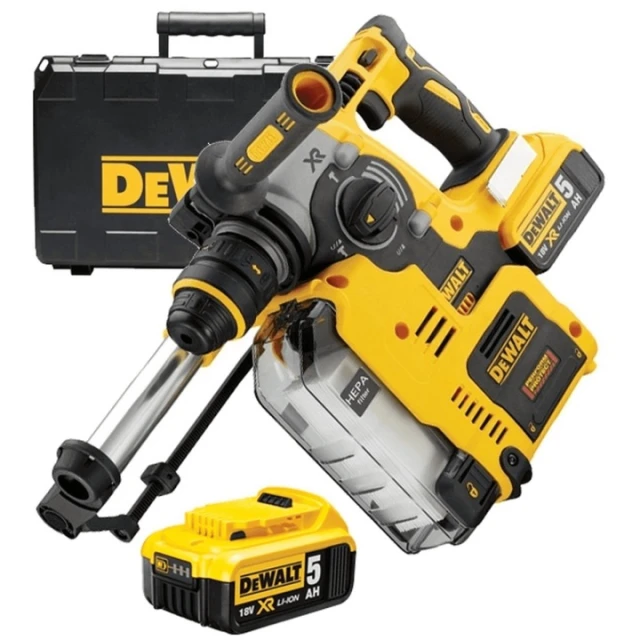 Перфоратор DeWALT 18V SDS+ з пиловідсмоктуванням 2x5Ah D25303DH (5035048556542)