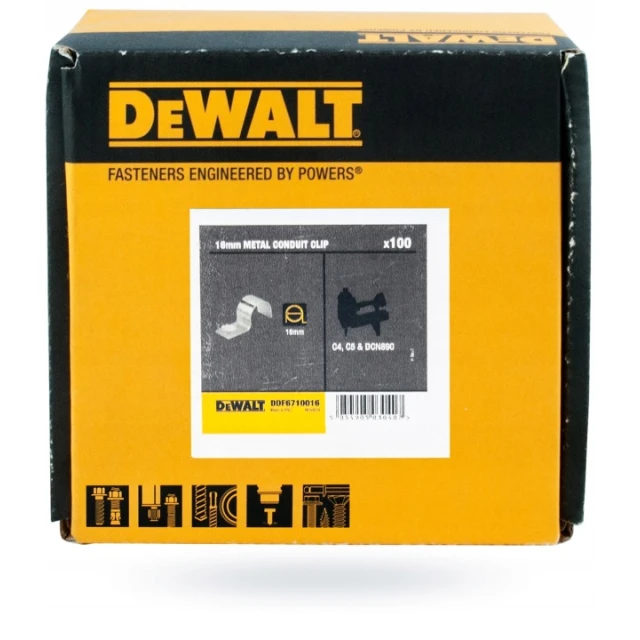 Кліпса для труб DeWALT PCV 20 мм 100 шт (5054905030452)