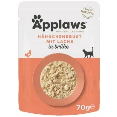 Пауч для котів Applaws з куркою, лососем та бульйоном 70 г (5060708563233)